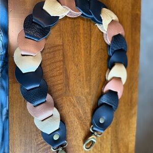 Portland Leather Neutral Rainbow Short Handbag Strap